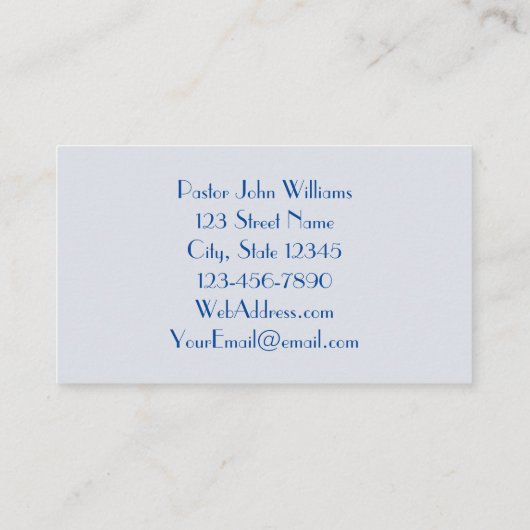 キリスト教教会のバイブル・バース付き名刺 名刺 (裏面)