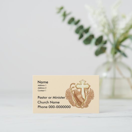 キリスト教教会の名刺 名刺 (スタンド正面)