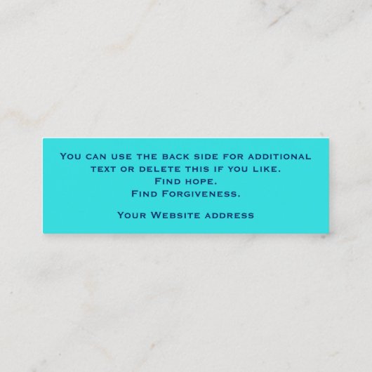 キリスト教教会の牧師モダンターコイズ自然 コーリングカード (裏面)