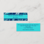 キリスト教教会の牧師モダンターコイズ自然 コーリングカード (正面/裏面)