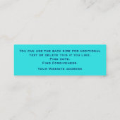 キリスト教教会の牧師モダンターコイズ自然 スキニー名刺 (裏面)