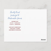 キリスト教教会クリスマスイブサービス  ポストカード (裏面)