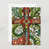 キリスト教教会クロス復活祭イエズバプテスト信者の愛 シーズンポストカード (正面/裏面)