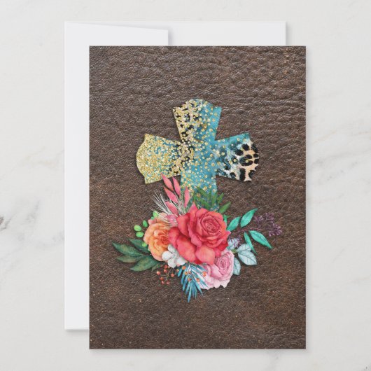 キリスト教教会クロス復活祭イエズバプテスト信者の愛 招待状 (正面)