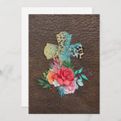 キリスト教教会クロス復活祭イエズバプテスト信者の愛 招待状 (正面/裏面)