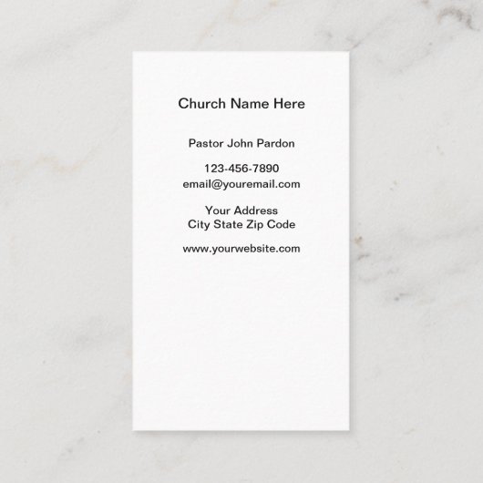 キリスト教教会テーマ名刺 名刺 (裏面)