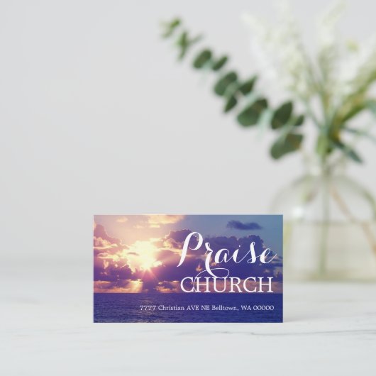 キリスト教教会牧師 名刺 (スタンド正面)