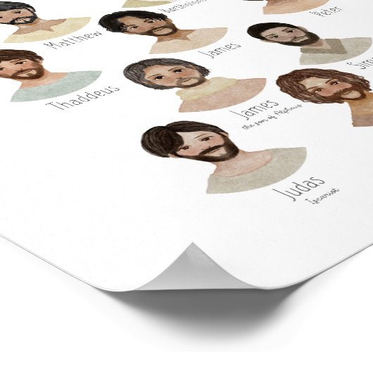 キリスト教教育12弟子のポスター ポスター (角)