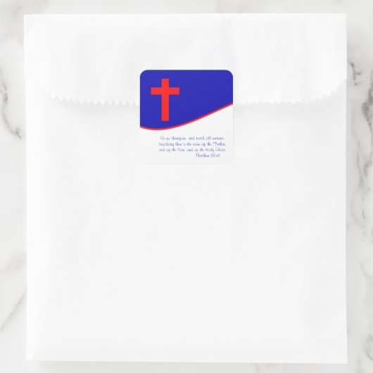 キリスト教旗インスパイア スクエアシール (バッグ)