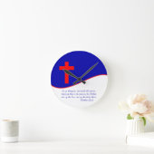 キリスト教旗インスパイア ラウンド壁時計 (ホーム)