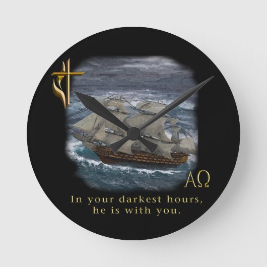 キリスト教時計 ラウンド壁時計 (正面)
