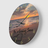 キリスト教来信仰の海 ラージ壁時計 (傾斜)