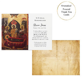 キリスト教正教会のアイコン葬儀サンキューカード