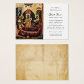 キリスト教正教会のアイコン葬儀サンキューカード (正面&裏面)