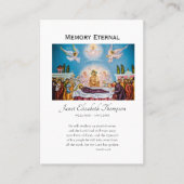 キリスト教正教会の写真葬式祈りの言葉カード プレイスカード (正面)