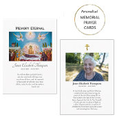 キリスト教正教会の写真葬式祈りの言葉カード プレイスカード