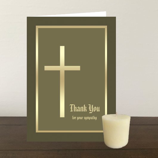 キリスト教死別悔やみや弔慰サンキューカード サンキューカード