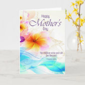 キリスト教母の日のカード聖書の詩 カード (黄色い花)