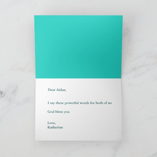 キリスト教治癒引用文カードが上手く カード (内部)