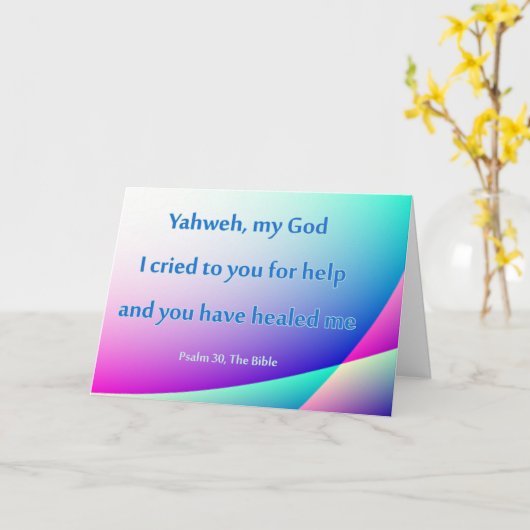 キリスト教治癒引用文カードが上手く カード (黄色い花)