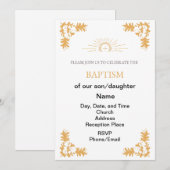 キリスト教洗礼招待状 招待状 (正面/裏面)