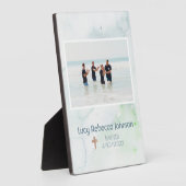 キリスト教洗礼記念額海ブルー フォトプラーク (側面)