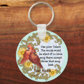 キリスト教深紅色の才能 キーホルダー (正面)