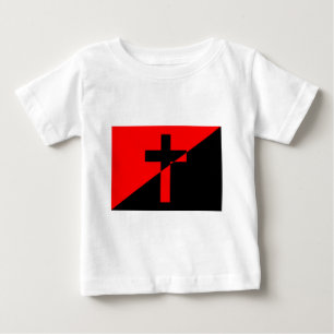 キリスト教無政府主義無政府主義キリスト教国旗 ベビーTシャツ