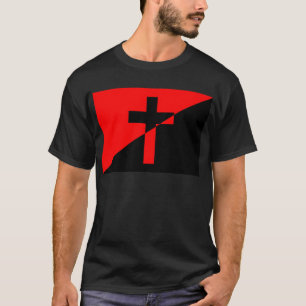 キリスト教無政府主義無政府主義キリスト教国旗 Tシャツ