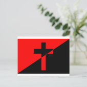 キリスト教無政府主義者キリスト教国旗 ポストカード (スタンド正面)