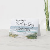 キリスト教父の日バイブル聖句海表示 カード (正面)