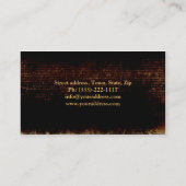 キリスト教牧師ゴールデンクロスのダークカード 名刺 (裏面)