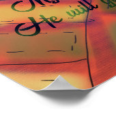 キリスト教王ヤコブ聖書ヨハネ16:23 ポスター (角)