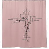 キリスト教用語 シャワーカーテン (正面)