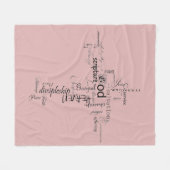 キリスト教用語 フリースブランケット (正面(横))