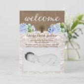 キリスト教男の赤ちゃん誕生発表カード 案内状 (スタンド正面)