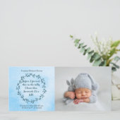 キリスト教男の赤ちゃん誕生発表 案内状 (スタンド正面)