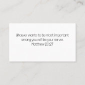 キリスト教的な奉仕 名刺 (裏面)