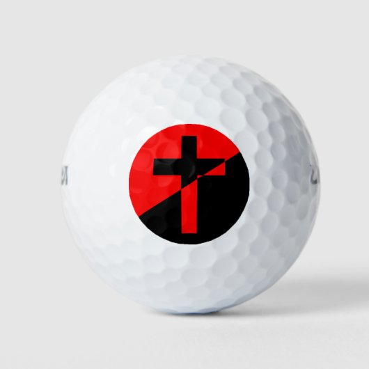 キリスト教社会主義・無政府主義(解放)国旗 ゴルフボール (正面)