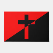 キリスト教社会主義・無政府主義（解放）国旗 ドアマット (正面)