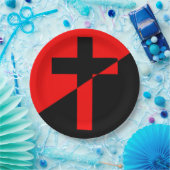 キリスト教社会主義・無政府主義（解放）国旗 ペーパープレート (パーティー)