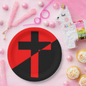 キリスト教社会主義・無政府主義（解放）国旗 ペーパープレート (パーティー)