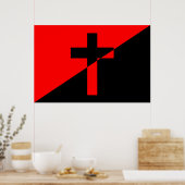 キリスト教社会主義・無政府主義（解放）国旗 ポスター (キッチン)