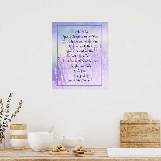 キリスト教祈りの言葉の日恵み信仰 ポスター (キッチン)