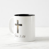 キリスト教福音十字架 ツートーンマグカップ (正面左)
