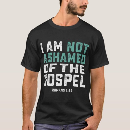 キリスト教私は福音を恥じない Tシャツ (正面)