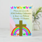 キリスト教第80誕生日招待状 招待状 (スタンド正面)