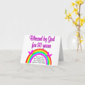 キリスト教第80誕生日 カード (黄色い花)