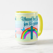 キリスト教第85誕生日恵みMUG マグカップ (正面右)