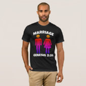 キリスト教結婚の創世記2:24 Tシャツ (正面フル)